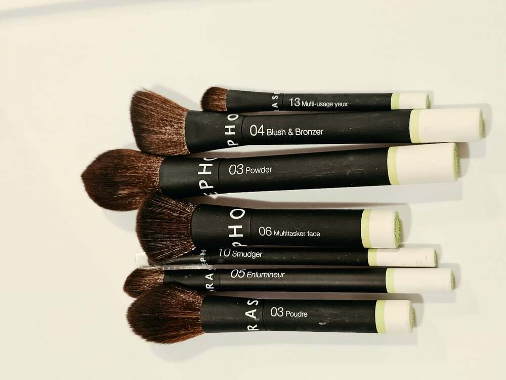 Sephora makeup brushes, Face & Eye Set.